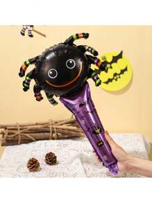 16 pièces de ballons en feuille d'aluminium aléatoires en forme d'araignée, de citrouille, de crâne, de fantôme, de chat pour la décoration d'Halloween, le Jour des Morts, un anniversaire, les ornements de maison hantée