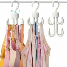 2pcs Tank Top Hanger, Rotatable Bra Hangers For Closet Organizer, Space Saving Plastic Wardrobe Organizer, Multi Functional Display Rack, Rotating 8 Hooks Plastic Wall Hanger Organizer, Suitable For Underwear, Bags, Scarves,Clothing, Tie And Belt Storage Hook, Home Life Storage, Home Storage, Household Items, Bedroom Accessories, Accessory Storage