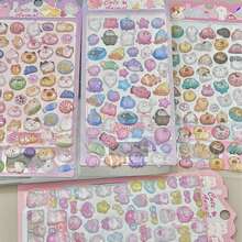 4-Pack Cute INS Style 3D Cartoon Animal Acrylic Stickers, Strong Adhesive, Suitable For Decorating Scrapbooks, Diaries, Phone Cases, Desktops, Rooms, Laptops, Etc.
