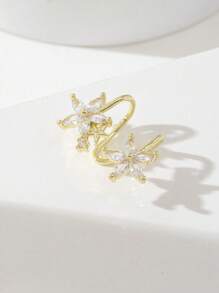 1 pieza Pendientes y envoltorios de pendientes de circonita cúbica exquisitos, joyería decorativa de uso diario para damas