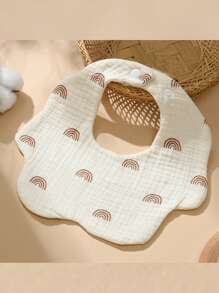 4pcs Soft Breathable Printed Baby Bibs, Infant Burp Cloths, Feeding Drool Bandana