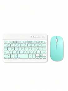 Leicht, tragbar und leise 7-Zoll Kabellose Tastatur und Maus Set, kompatibel mit mehreren Systemen wie Laptop, Tablet, Handy für Büro, Gaming, wiederaufladbar, funktioniert mit Windows, Android