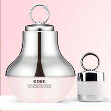 KOEC Pro-Xylane 胶原蛋白眼霜，适用于黑眼圈、皱纹和浮肿，快速吸收咖啡因眼霜，温和振动，紧致、保湿、清爽、舒缓疲惫双眼，韩国护肤品 - 粉色 - 查看 7