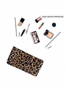 Bolso grande de leopardo de moda, bolso pequeño con estampado de leopardo amarillo, bolso de hombro de gran capacidad, diseño de leopardo de moda, monedero, neceser, estuche para guardar brochas de maquillaje, estuche portátil para guardar esmaltes de uñas, bolso ideal para ir al trabajo, bolso de estudiante, gran capacidad, portátil, adecuado para estudiantes universitarias, oficinistas, adecuado para el trabajo, regreso a clases, escuela secundaria, preparatoria, universidad y vacaciones.