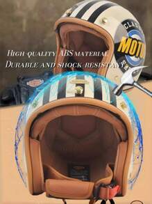 AD Motorcycle Helmet Retro Style With Anti-UV Inner Lens Moto Casco Outside Riding Helmet
