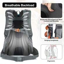 30L 徒步背包，防水户外包，旅行露营男女运动背包 - 彩色 - 查看 9