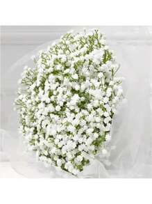 3/6/12 pezzi di fiori artificiali di bebe in massa - 28 cm di altezza, fiori finti di Gypsophila al tatto reale, riempitivo per bouquet da matrimonio, decorazione centrale, decorazione bohémien per casa, decorazione da tavolo autunnale, regalo di San Valentino, decorazione fattoria, bagno, scrivania (bianco)
