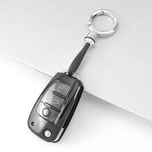 1pc TPU Transparent Full Protection Car Flip Key Fob Cover Case For Audi A1 A3 A4 A5 A6 A7 S3 S7 S8 R8 Q2 Q3 Q5 Q7 Q8 C5 C6 TT RS3 RS6 Carry 1 Pc Exquisite And Cute Keychain Exquisite High-End Keybag Suitable For Both Men And Women