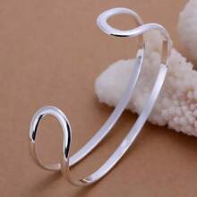 Pulsera de plata de ley 925 de alta calidad con doble línea, ajustable, para hombre y mujer, joyería de moda para fiesta, boda y uso diario