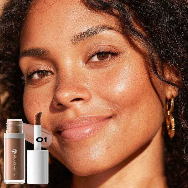 YOUNG VISION 1 pièce Ensemble de pinceaux de maquillage de contour liquide, sculpte harmonieusement les contours du visage, ajoute de la dimension, met en valeur la clavicule, convient pour le maquillage quotidien, les événements et les fêtes