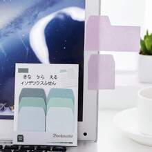 60pcs Colorful Gradient Index Sticky Notes, Index Memo Pads, Planner Tools Reusable Memo Stickers G489