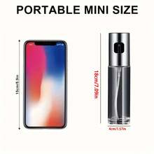 100毫升玻璃和不锈钢食用油喷雾瓶，适用于煎炸、烧烤