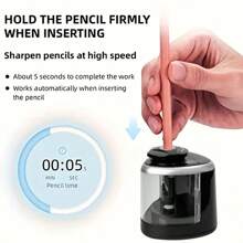 Electric Pencil Sharpener Desktop Automatic Suitable To Pencils (6-8mm) For Students School Office Stationery School Supplies, Back To School