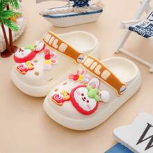 夏の子供用EVA下駄スリッパ、滑り止めソフトソールサンダル、防臭、小中型子供用漫画子供用男性用および女性用スリッパ - ホワイト - チェックする 5