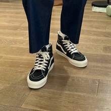 Vans男鞋女鞋SK8-Hi Tapered帆布鞋運動休閒鞋高筒板鞋情侶鞋VN0A4U169FN - 黑色 - 查看 2