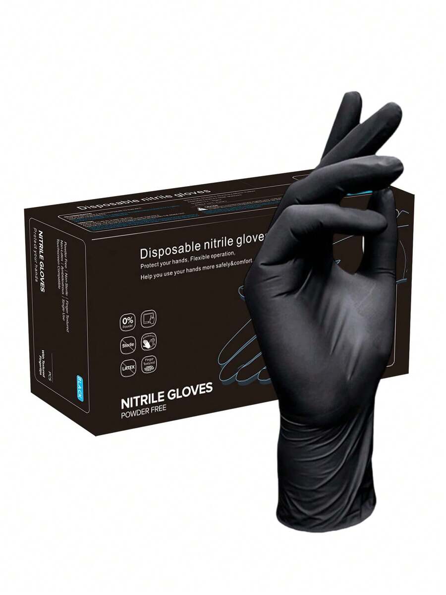 Plum-Purple Disposable Nitrile Gloves, Powder-Free Latex-Free, Durable Household Cleaning Gloves, Waterproof Gloves For Kitchen Cleaning, Tattoo, Hair Dye, Pet, Salon, Cleaning Supplies, DIY Tools - Plum Purple - View 1