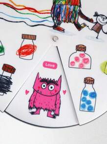 hoojojo 1 Peça Rotator de Monstro Emocional, Recursos Didáticos em Feltro, Jogo de Expressão de Vocabulário de Humor, Montessori, Adereços Interativos, Atividades em Sala de Aula, Trabalho em Equipe, Ferramentas de Ensino, Presentes de Feriado, Reuniões de Festa, Família, Sala de Aula, Classe.