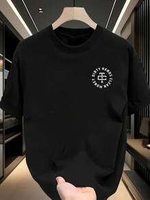 Men's Graphic T-Shirt Dirty Hands Clean ❤️Money Daily Wear 100% Cotton Unisex Gift Idea For Him Her  Streetwear Fashion Top - 黑色 - 查看 3
