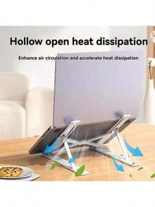 1pc Portable Laptop Stand, Height-Adjustable Desktop, Laptop Heat Dissipation, Foldable Tablet Stand, Storage Rack