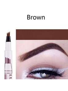 Waterproof Eyebrow Pencil Fork Tip 4 Tips / Eyebrow Pen / Beautiful Eye Highlighter Festa Junina - modelo - 查看 5