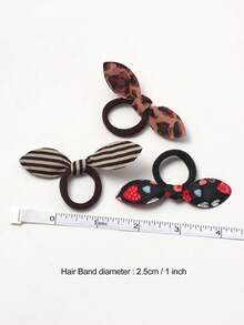 20pcs Brown Bunny Ear Hair Scrunchies, Cute & Sweet Niche Daily Versatile Soft Hair Ties, Won't Damage Hair, For Half Up/Side Braids, Hair Accessories
