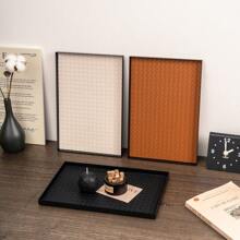 1 pieza Bandeja de moda, organizador de almacenamiento rectangular para baño, disponible en negro o blanco, adecuado para tocador, entrada, joyas, velas, cosméticos, mesa de la sala de estar, decoración de hotel
