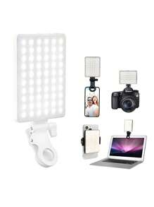 1 PC 60 LED Fill Light Selfie Light Phone Light 3 In 1 Light Color Changeable White / Warm White Dimmable Brightness Type-C 5V Rechargeable Pink / White / Black / Purple Fill Light For Photography Online Meeting Phone, Camera, Laptop, IPad, Video Conference