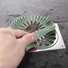 1pc Silicone Sink Drain Cover, Bathroom Floor Drain Filter, Hair Catcher, Anti-Odor, Water Absorption Strainer - Multicolor - View 2