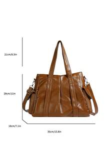 高品质优雅女士大容量软皮手提包，适合通勤，用途广泛