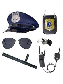 Ensemble de costume d'officier de police anime - uniforme de police et accessoires convenant pour une fête d'Halloween d'officier de police anime