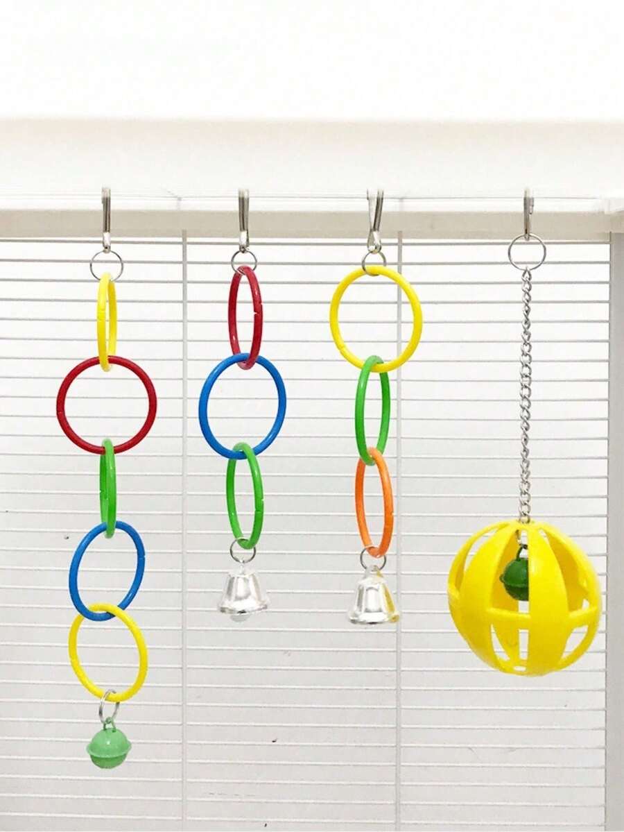 Parrot Three Color Ring Birdcage Accessories Climbing DIY Ring Frame Five Color Ring Grinding Mouth Biting Pet Supplies Bird Toys.Fish,Puppy Keep,Puppy Keep Puppy Keep,Puppy Keep On Home,Bird Bath,Pet,Meine Welpe,Nourris Ton Chiot Aujourd'hui,Nourris Ton Chiot Gains Faciles - Multicolor - View 1