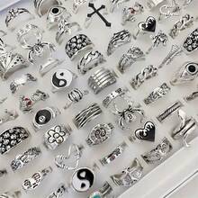 20 件/套个性化蜘蛛与蛇图案合金戒指，朋克与嘻哈风格混合，情侣戒指，适合派对和日常佩戴，时尚珠宝，最佳礼物，随机发货 - 20個隨機戒指 - 查看 4