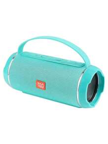 T&G سماعة بلوتوث لاسلكية محمولة قوية بقوة 10 واط، مقاومة للماء والسقوط، مزودة بحزام للحمل، تحتوي على بطارية ليثيوم وتدعم إدخال البطاقات والفلاشة، مزودة بمضخم صوت