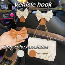 2pcs/1pc Car Hanging Hook, Bowknot Hook, Hanger, Other Hooks, Car Seat Back Load-Bearing Storage Hooks, Car Seat Back Storage Hooks, Car Interior Hooks, Car Interior Decorative Items, Decorative Hooks, Cute Bowknot Multi-Function Car Interior Storage Small Hook, Storage Hooks, Car Organizer Accessories, Car Organizer Hooks, Home & Living, Automotive Supplies, Daily Necessities, Travel Accessories, Back To School, Holiday Party Supplies