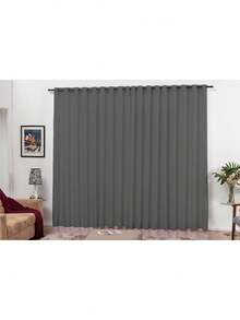 Roma Curtain For Children's Baby Room Semi Blackout Oxford Fabric Plain Various Colors 3.00 X 1.80 Boy Girl - 灰色 - 查看 3