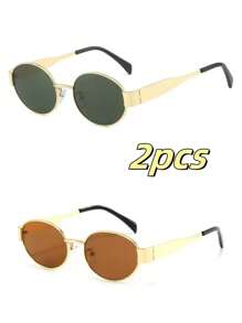 1 Juego/2 Juegos/3 Juegos/4 Juegos/6 Juegos Gafas de marco ovalado superligero y oversize, versátiles y de moda, adecuadas para mujeres, marco grande adelgazante para ir de fiesta, para combinar con la vida diaria y como accesorio de viaje al aire libre, de estilo vintage ovalado imprescindibles para el verano, como atuendo para salir, de vuelta al colegio