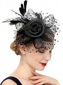 1 buc Fascinator cu pene, petrecere de ceai, elegante, Kentucky Derby, pălării, cutie de pilulă, cocktail, nuntă, mireasă, fascinatoare, bandă de susținere pentru femei și fete, cadou de ziua de naștere de Ziua Mamei, chestii școlare, elegant, toamnă