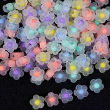 20 piezas de cuentas acrílicas de flor de 12mm de colores opacos variados, cuentas espaciadoras para hacer pulseras, pendientes, manualidades y scrapbooking