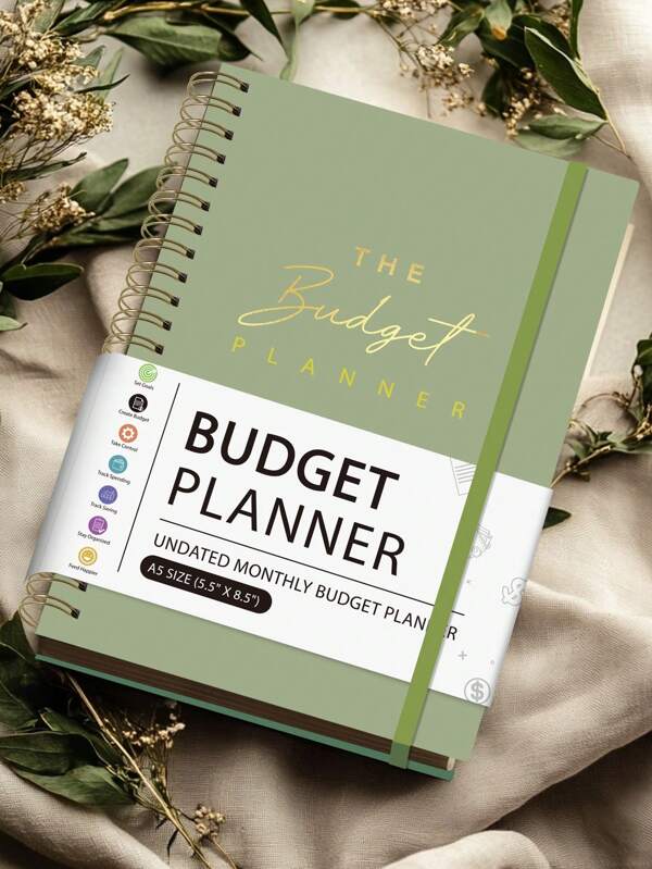 1pc Monthly Budget Planner, +3 Free Stickers,112 Sheets Simple ADHD Budeget Planner With Saving & Debt Tracker, Spending Chart View And Transparent Pocket, Easy Saving Money, Office Gifts