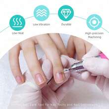 hytoos Broca diamantada cônica profissional para cutículas, ideal para remover pele morta e cutículas. - Multicolorido - Ver 3