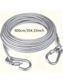 Tendedero de acero inoxidable, 118,11 pulgadas/177,17 pulgadas/354,33 pulgadas, portátil para ropa interior y exterior, accesorio de camping, para baño y dormitorio.