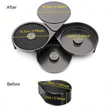 1set 3-Tier Bar Glass Rimmer Bartender Tool With Sponge 3-Tray Black Plastic Glass For Cocktails Margaritas Bloody Marys And Gimlets - Black - View 3