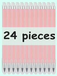 24/6pcs Personalized Customized Eternal Pencil, Personalized Customized Text, Pencil That Cannot Be Finished Without Sharpening, Advanced Technology Pencil With Rubber, Macaron Durable Creative Pencil, Essential Stationery For Back To School Season, Student Stationery, Customized Pen