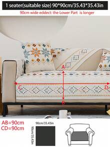 1 Vỏ đệm ghế sofa bốn mùa, Tấm lót ghế sofa chống trượt đơn giản hiện đại theo phong cách Bohemian, Vỏ bọc ghế sofa chống bụi có thể giặt được, Chất liệu vải nhung thích hợp cho phòng ngủ, văn phòng, phòng khách, ghế sofa hình chữ L và vỏ bọc ghế 1/2/3/4 - Màu be - Xem 20