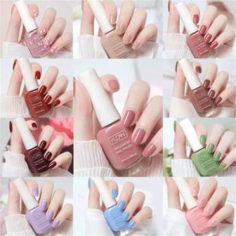 快干、持久、不褪色的指甲油，40 种颜色可选，亮片亮色。水性、可剥离、无味。非常适合夏天，让指甲看起来洁白，美甲美甲 DIY 沙龙，非常适合女性和女孩