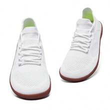 Wide-Toe Walking Shoes, Lightweight Casual Shoes, Suitable For Weekend Leisure Sports Gatherings, Simple Barefoot Shoes With Zero Drop Soles, Comfortable Wide Sports Shoes - White - View 5