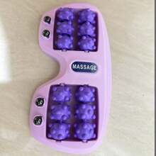 Dual Controlled Foot Massager With 4 Rows Of Rollers - Acupoints For Plantsole Relaxation, Ergonomic Home Health Design