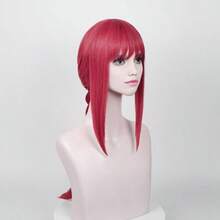 Aicos Anime Long Pink Red Cosplay Braids Wigs For Women Long Wigs Cosplay + Free Cap01 - A-洋紅色 - 查看 5