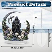 1 Stück 2D flache Acryl Zen Garten Wasserfall Buddha Statue - Ruhige Landschaftskunst, 2D Acryl Dekoration für Zuhause und Büro, ohne Strom, perfektes Festivalgeschenk für Ruhe und Harmonie, Raumdekoration, Dekorative Kunst, komplexes Design, 2D flach