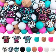 25/56PCS Multi-Size 2D Nurse Series Silicone Beads Set, Adult DIY Accessories, Suitable For DIY Beaded Pens, Earrings And More, Perfect As Holiday Birthday Gift Beads & Bead Assortments - 2D Nurse Series - View 2